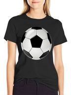 Soccer Ball Graphic T-Shirt - Black