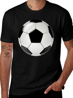 Soccer Ball Graphic T-Shirt - Black