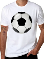 Soccer Ball Graphic T-Shirt - Black