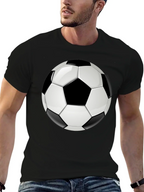 Soccer Ball Graphic T-Shirt - Black
