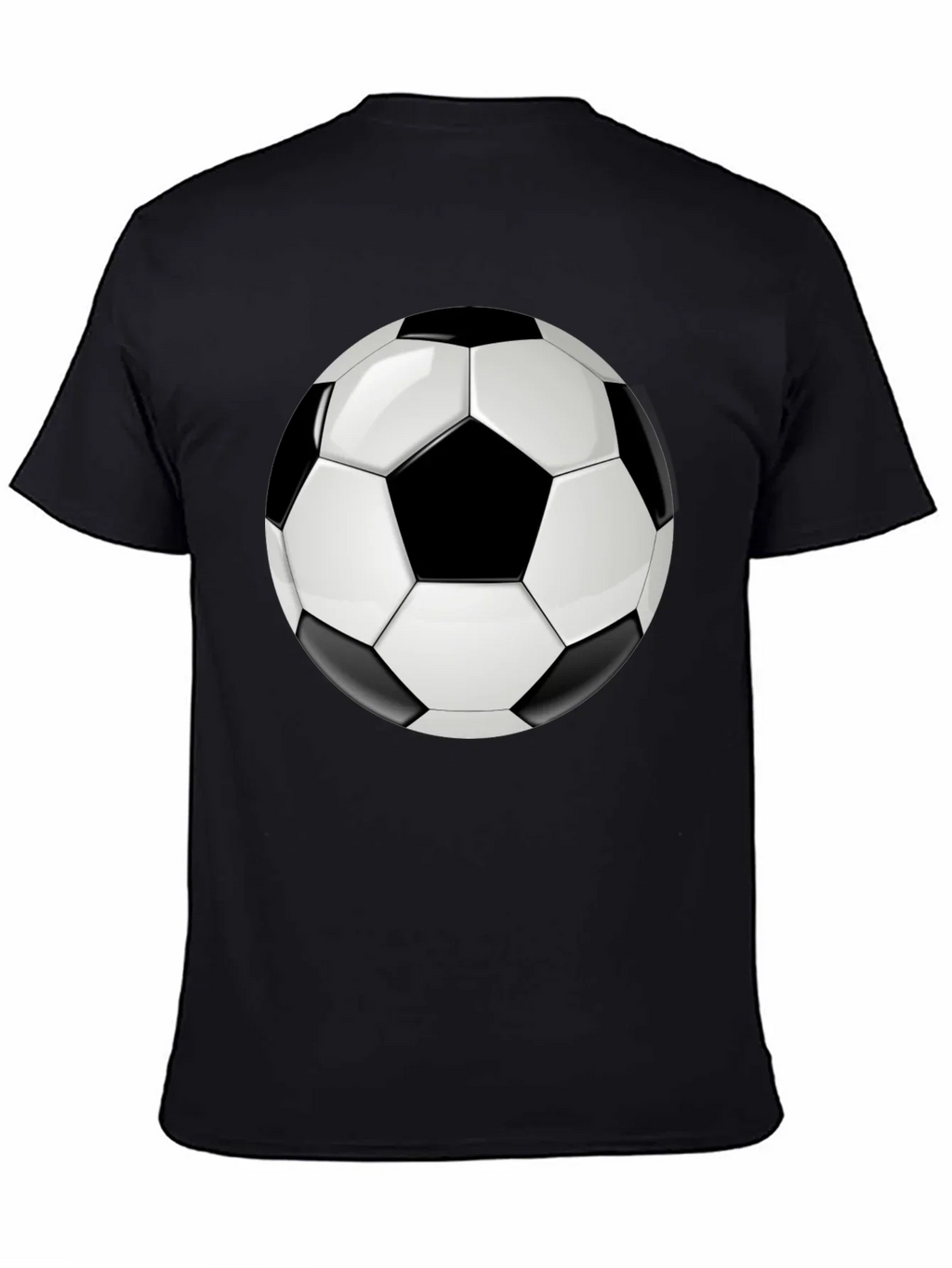 Soccer Ball Graphic T-Shirt - Black