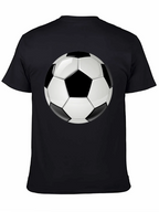 Soccer Ball Graphic T-Shirt - Black