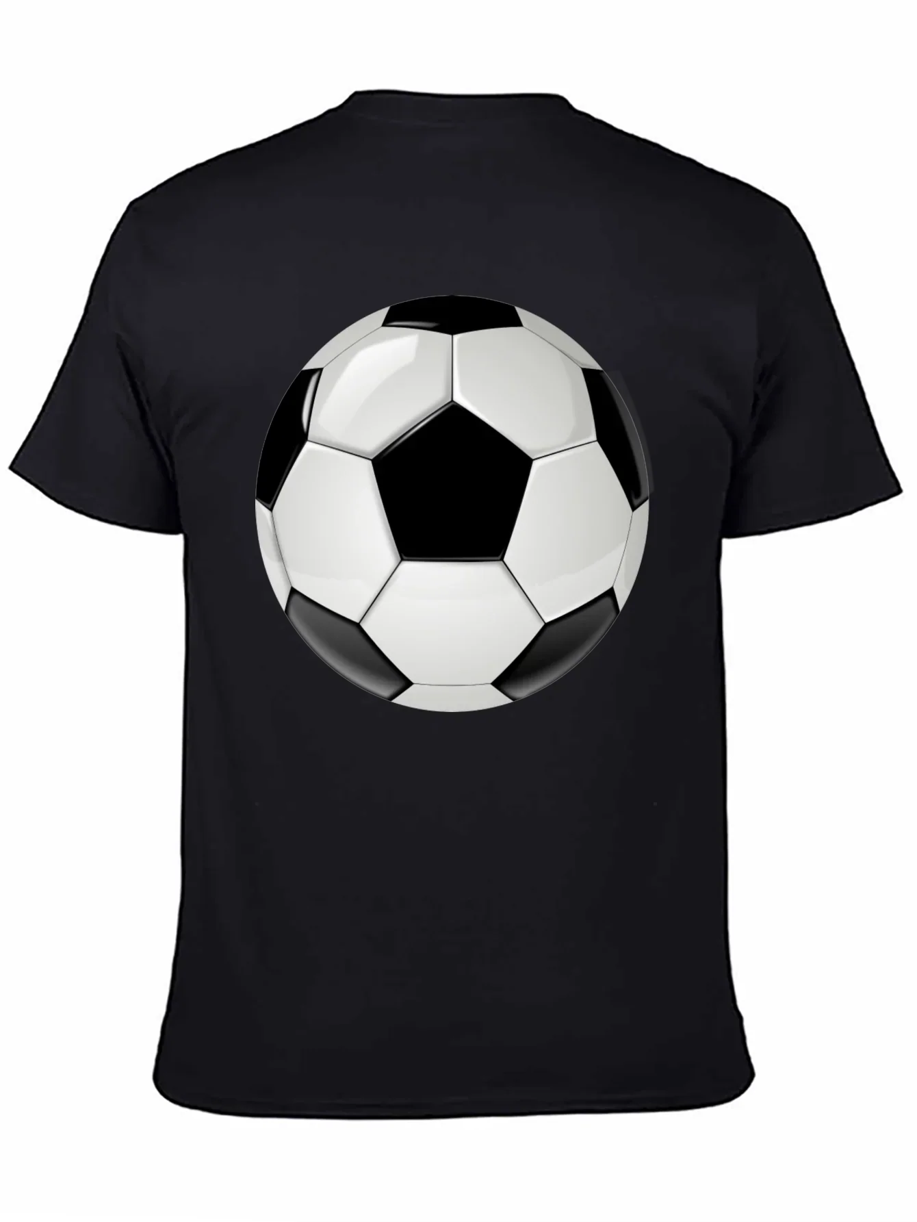 Soccer Ball Graphic T-Shirt - Black