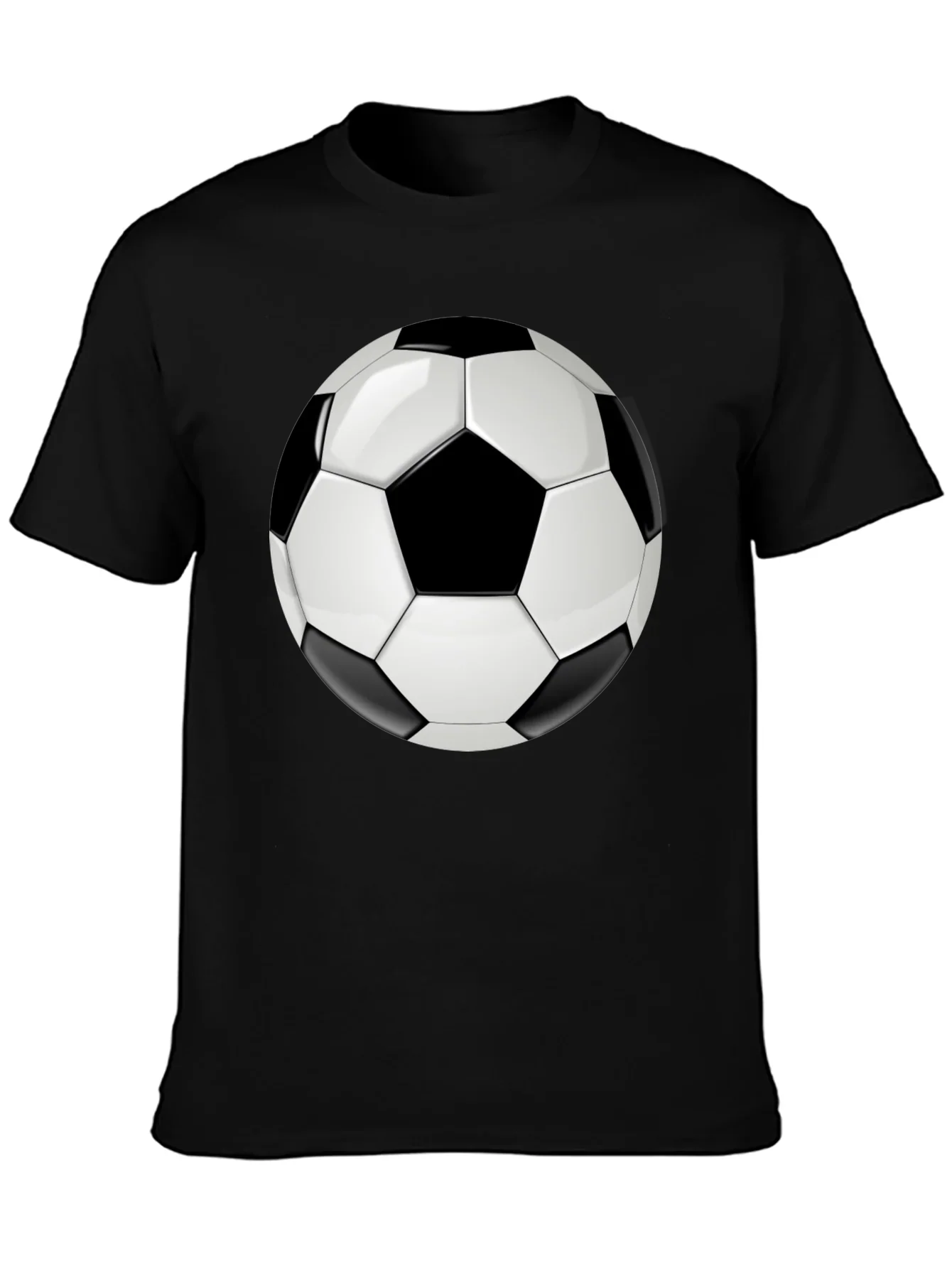 Soccer Ball Graphic T-Shirt - Black