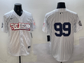 Men's New York Yankees Aaron Judge White Replica Player Name Jersey1