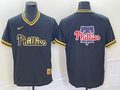 Men's Philadelphia Phillies Black Replica Team Jersey1