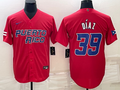 Men's 2023 World Baseball Classic #39 Edwin Diaz Puerto Rico Red Jersey1