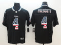 Men's Dallas Cowboys Dak Prescott #4 Black Game Team Jersey1