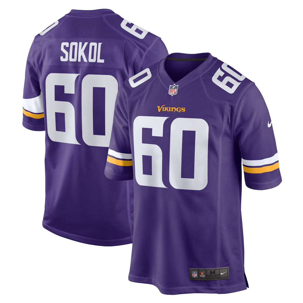 Josh Sokol Minnesota Vikings Nike Home Game   Jersey - Purple