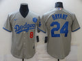 Men's Los Angeles Dodgers Kobe Bryant #8-24 Gray Replica Player Jersey1