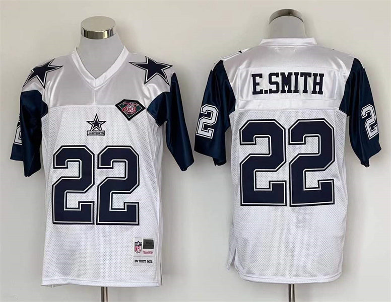 Men's Dallas Cowboys Emmitt Smith  White Legacy Replica Jersey1