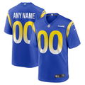 Custom Los Angeles Rams Royal Game Jersey1