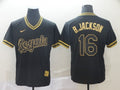Men's Kansas City Royals Bo Jackson #16 Black Replica Baseball Jersey