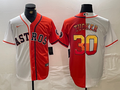 Men's Houston Astros Kyle Tucker #30 White/Orange Replica Player Jersey1