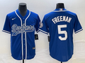 Men's Los Angeles Dodgers Freddie Freeman #5 Royal Player Jersey1 Joint Edition