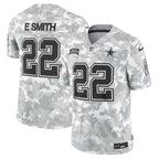 Emmitt Smith Dallas Cowboys Nike 2024 Salute to Service Retired   Limited Jersey - Arctic Camo