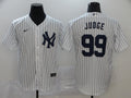 Men's New York Yankees Aaron Judge #99 White Replica Baseball Jersey1