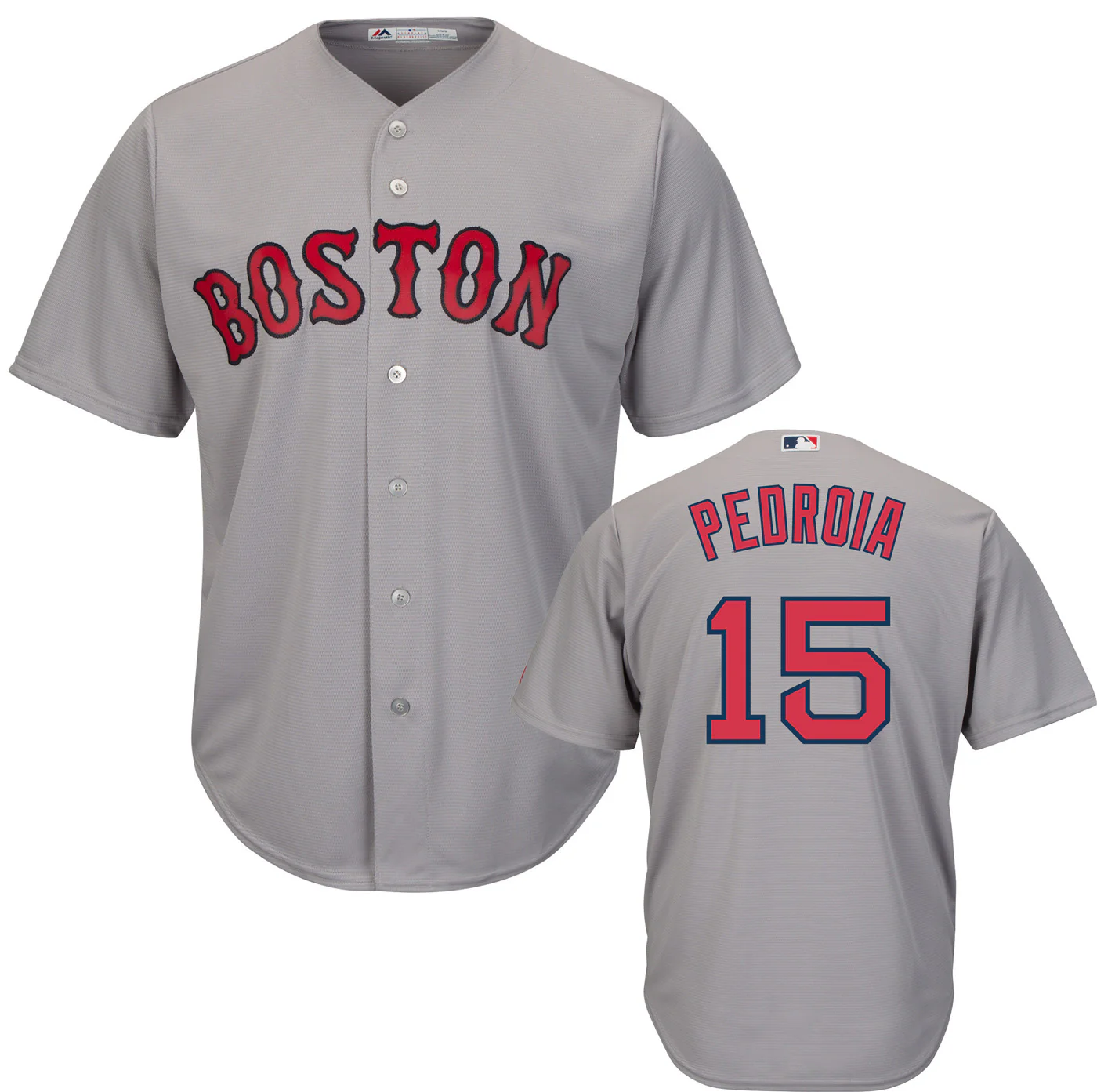 Dustin Pedroia Red Sox Men's Road Gray Flex Base Collection Player Jersey