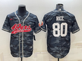 Men's San Francisco 49ers Jerry Rice #80 Grey Camouflage Game Jersey1 Joint Edition