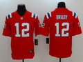 Men's New England Patriots Tom Brady #12 Red Game Jersey1