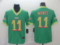 Men's Philadelphia Eagles Carson Wentz #11 Green Game Jersey1 City Edition