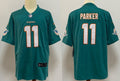 Men's Miami Dolphins DeVante Parker #11 Green Aqua Game Jersey1