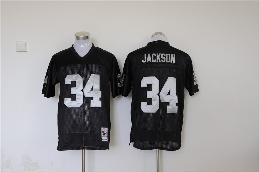 Men's Oakland Raiders Bo Jackson  Black Legacy Replica Jersey1