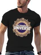 Steampunk Universe Graphic Tee - Black