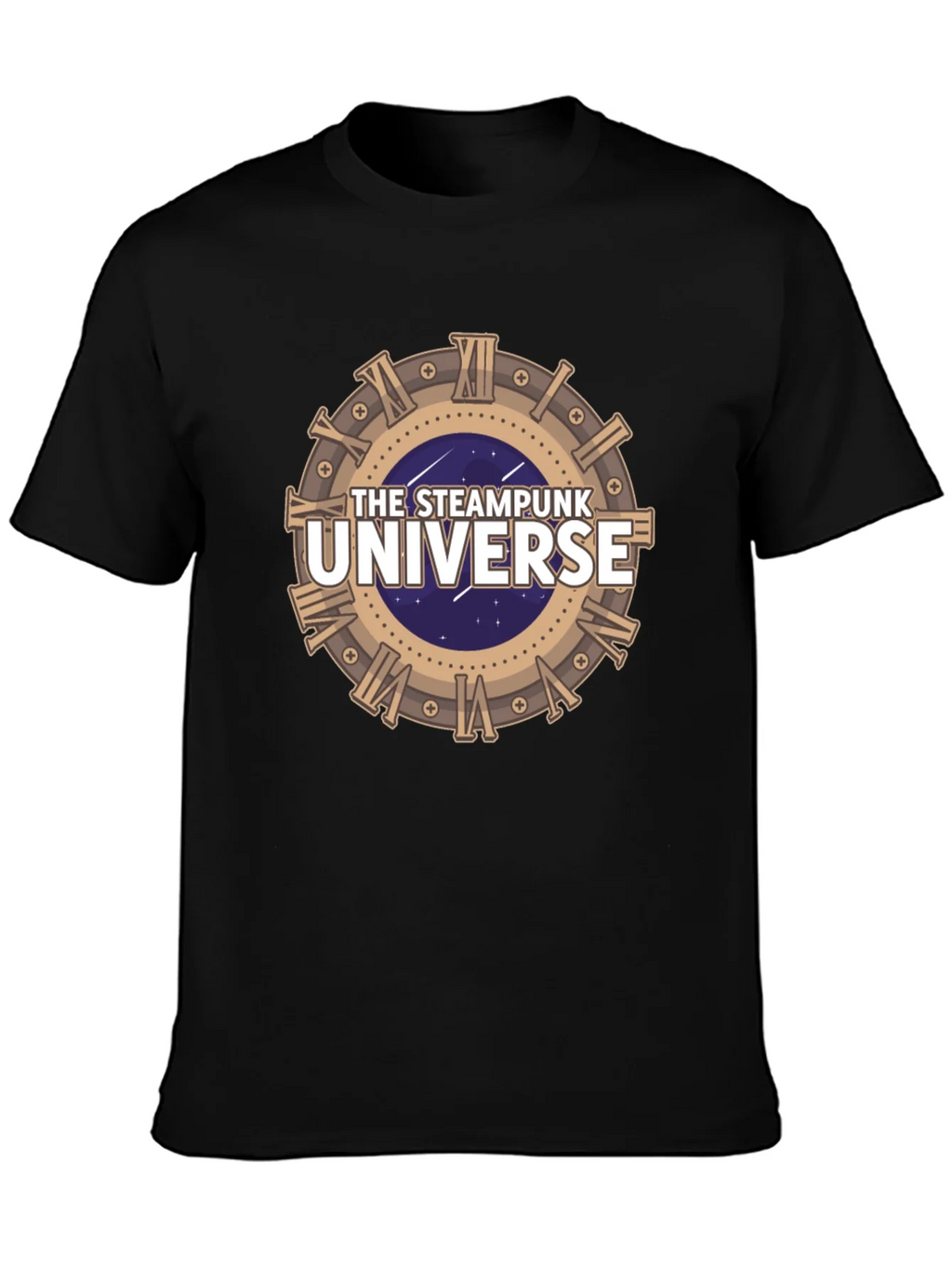 Steampunk Universe Graphic Tee - Black