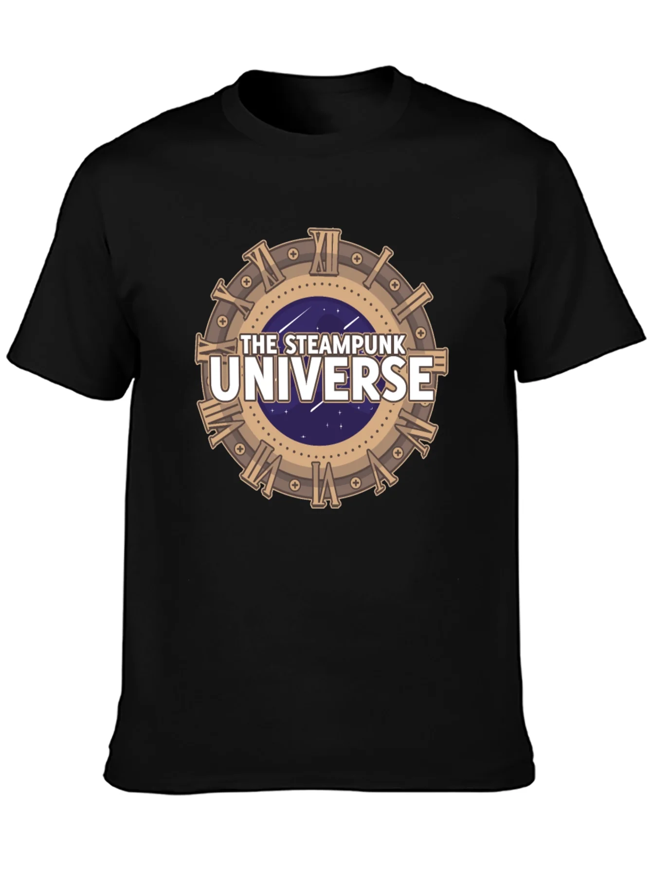 Steampunk Universe Graphic Tee - Black