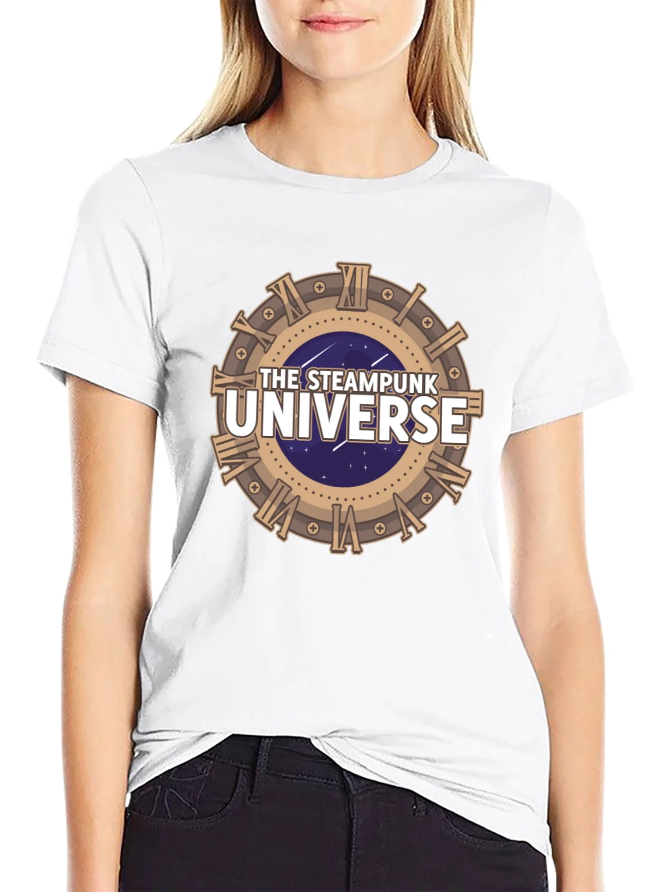 Steampunk Universe Graphic Tee - Black