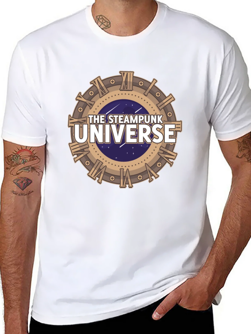 Steampunk Universe Graphic Tee - Black
