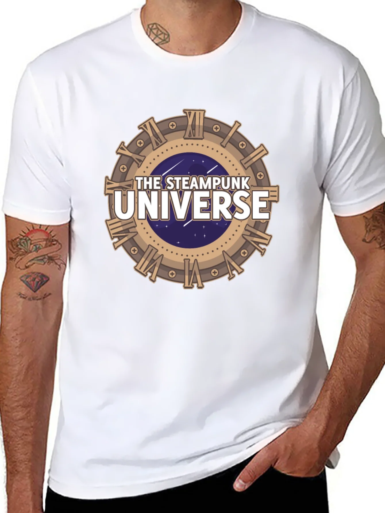 Steampunk Universe Graphic Tee - Black