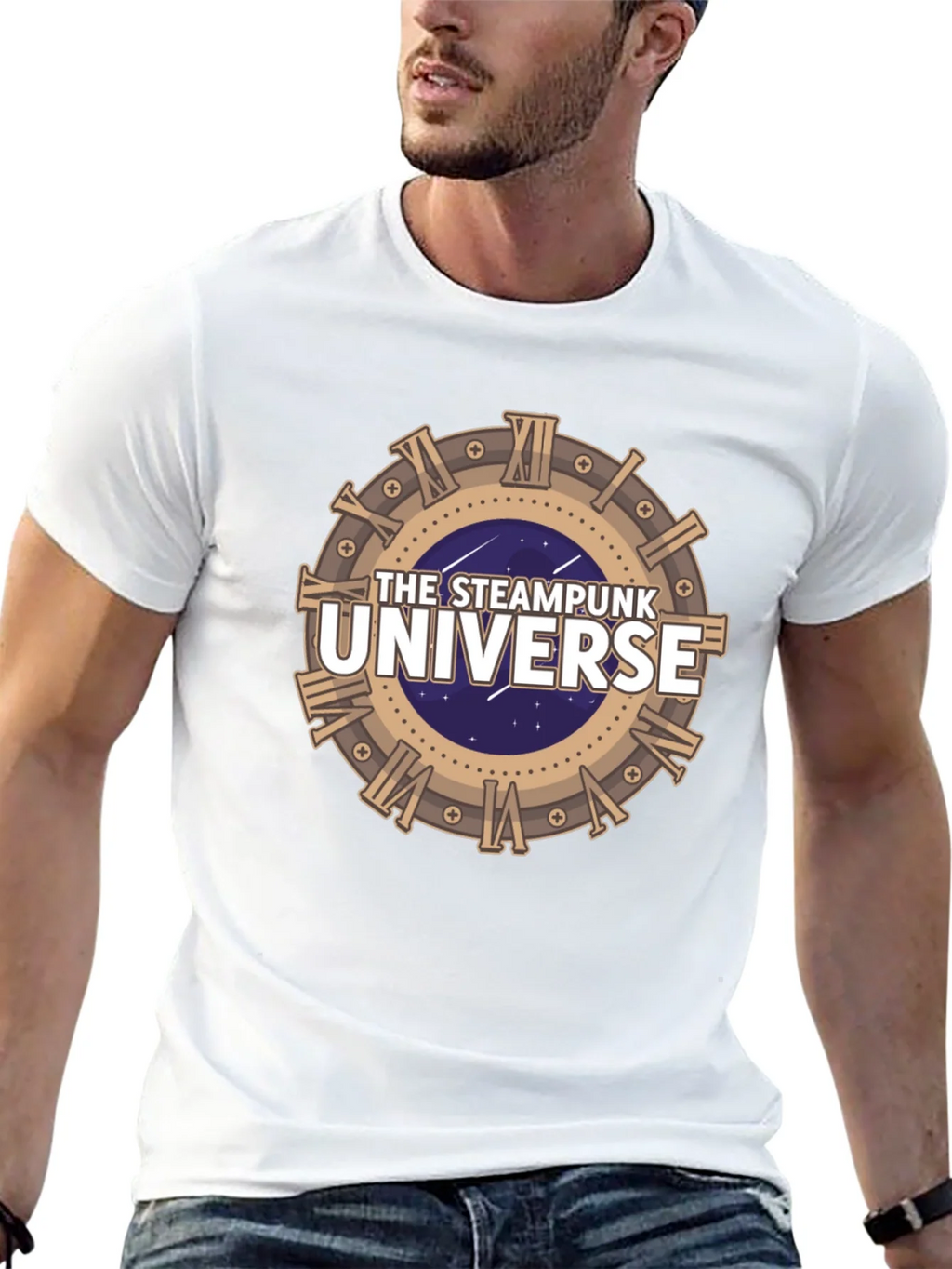 Steampunk Universe Graphic Tee - Black