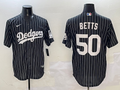 Men's Los Angeles Dodgers Mookie Betts #50 Black Alternate Limited Player Jersey