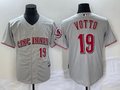 Men's Cincinnati Reds Joey Votto #19 Gray Limited Player Jersey1