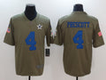 Men's Dallas Cowboys Dak Prescott #4 Brown Authentic Game Jersey1
