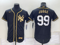 Men's New York Yankees Aaron Judge #99 Black Fashion Stitched Jersey1