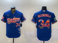Men's Los Angeles Dodgers Fernando Valenzuela #34 Royal Player Jersey1