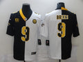 Men's New Orleans Saints Drew Brees #9 Black/White Game Jersey1