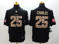 Men's Kansas City Chiefs Jamaal Charles #25 Black Game Player Jersey1