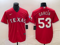 Men's Texas Rangers Adolis Garcia #53 Red Replica Player Jersey1