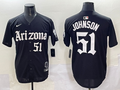Men's Arizona Diamondbacks Randy Johnson #51 Black Replica Player Jersey
