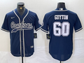 Men's Dallas Cowboys Tyler Guyton #60 Navy Game Jersey1