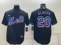 Men's New York Mets Pete Alonso #20 Black Replica Baseball Jersey1