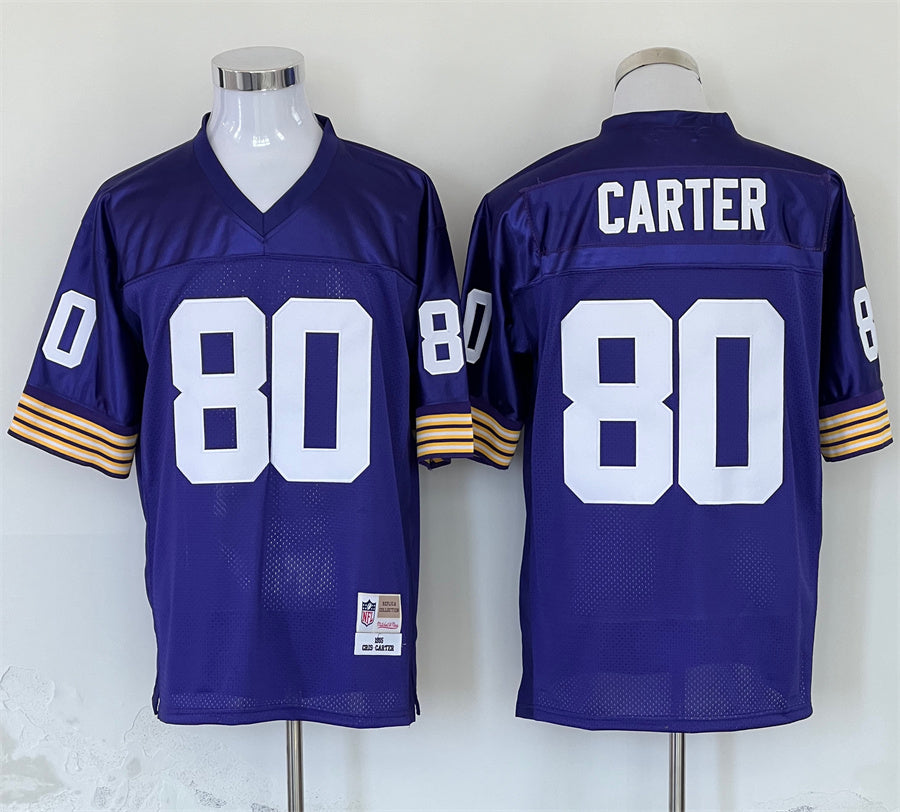 Men's Minnesota Vikings Cris Carter  Purple Legacy Replica Jersey1