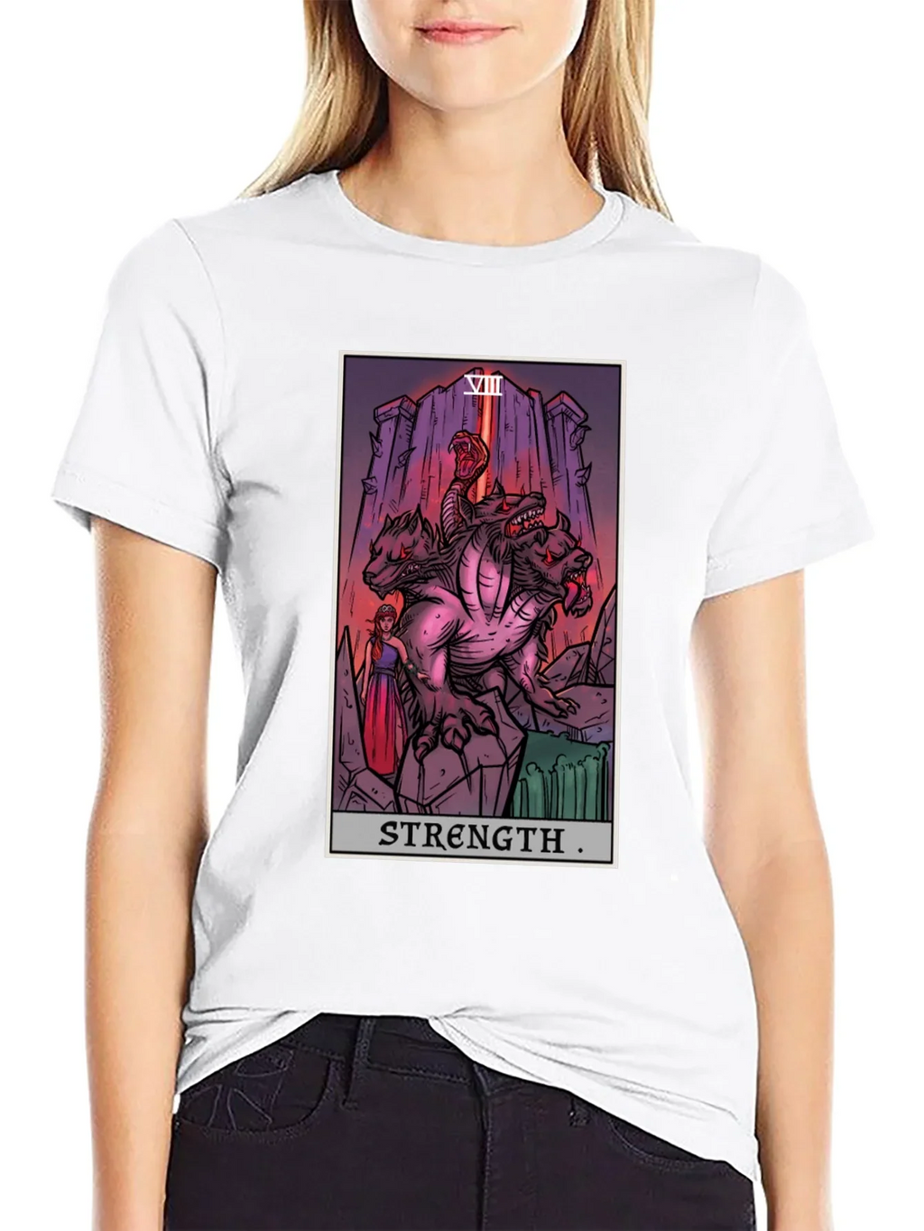 Strength Tarot Card Graphic T-Shirt