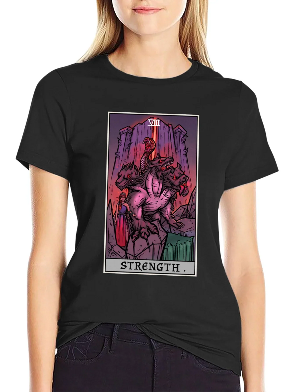 Strength Tarot Card Graphic T-Shirt