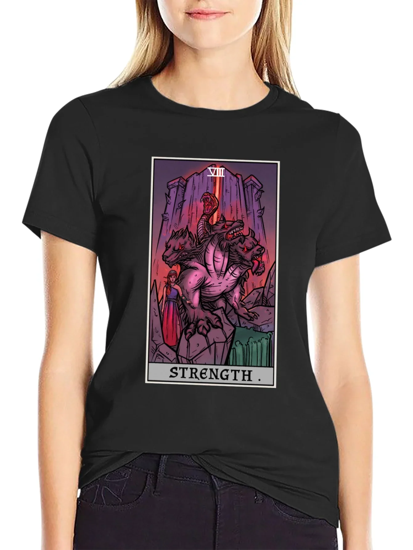 Strength Tarot Card Graphic T-Shirt
