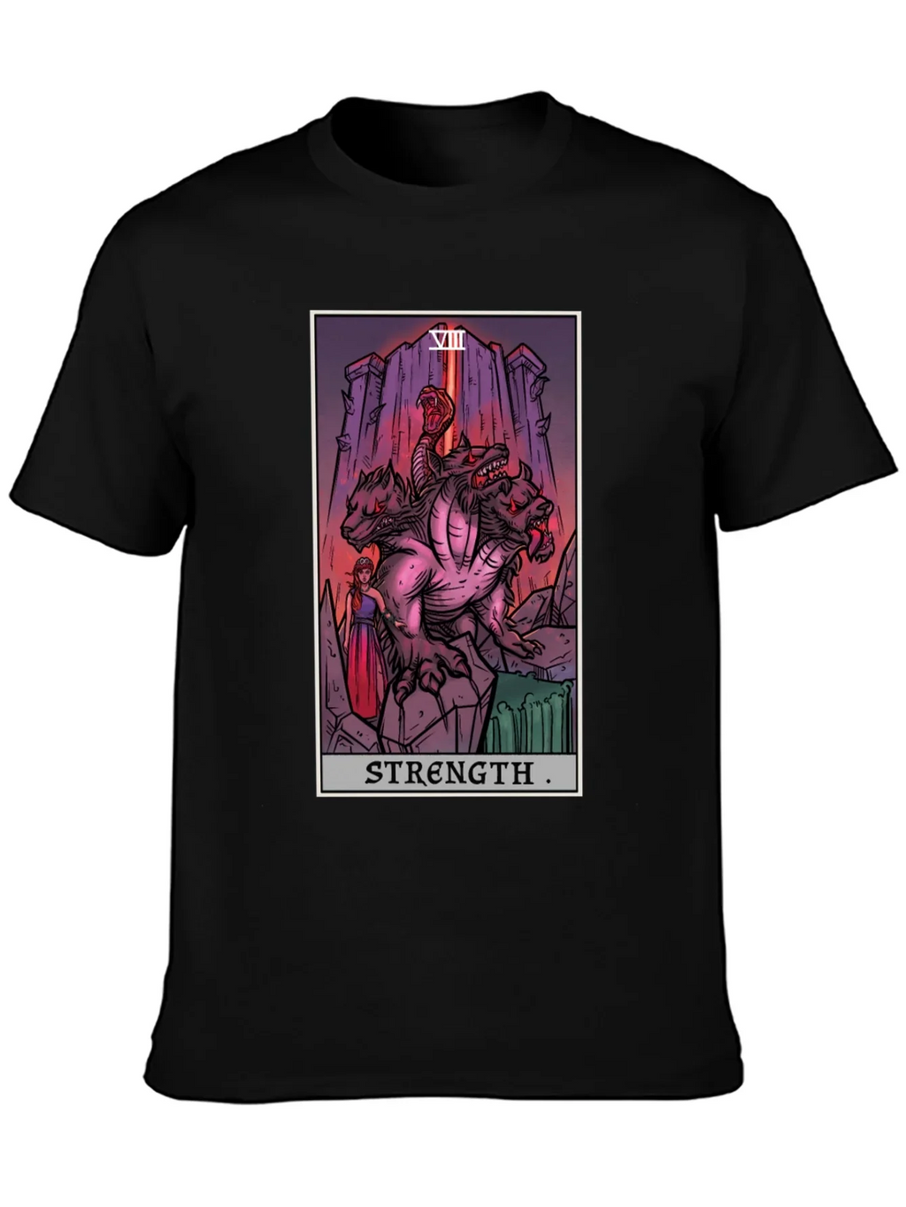 Strength Tarot Card Graphic T-Shirt